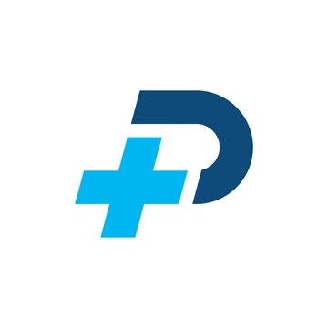 letter P medical logo vector