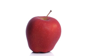 Fresh red Apple fruit with water drops isolated on white background with clipping path.