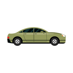 luxury car transport vehicle side view, car icon vector