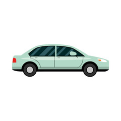 car transport vehicle side view, car icon vector