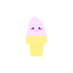 Vector illustration ice cream for  on white background.