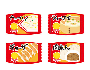 冷凍食品のベクターイラスト　