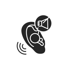 Soundproof ear plugs color line icon. Pictogram for web