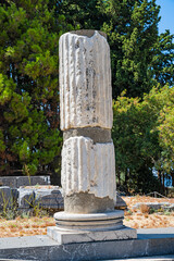 Einzelne Steins&auml;ule im Asklepieion, Insel Kos, Dodekanes, Griechenland
