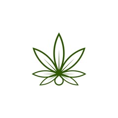 Marijuana leaf. Medical cannabis. Hemp oil