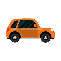 car suv transport vehicle side view, car icon vector