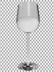 glass of wine with bubbles png