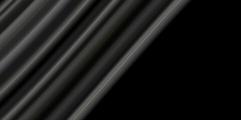 Fototapeta premium black and gold cloth background. abstract background luxury cloth or liquid wave or wavy folds of grunge silk texture satin velvet material or luxurious Christmas background or elegant wallpaper