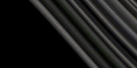 Fototapeta premium Awarding the nomination ceremony luxury black wavy background with golden glitter sparkles. Vector background . Black gold curtain abstract background