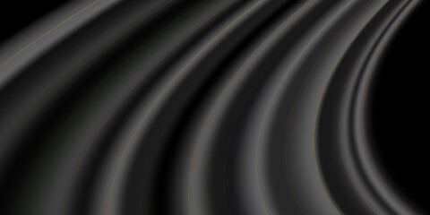 black and gold cloth background. Black gold curtain banner background with golden lines.