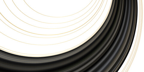 Obraz premium Luxury abstract background with golden lines on dark, modern black backdrop concept 3d style. Illustration from vector about modern template deluxe design.