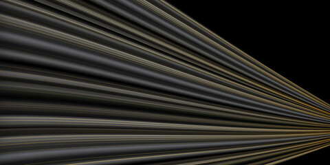 Black and gold luxury background.  Black curtain background with shiny golden lines