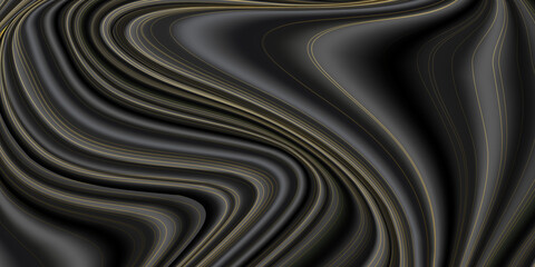 black wave background with gold colored vertical lines. black gold wave lines curtain