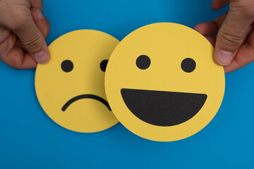 smiley emotion concept paper positive