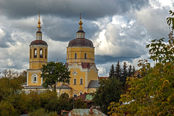 Fototapeta na wymiar Eliah the Prophet church. City of Serpukhov, Russia. Years of construction 1747—1748