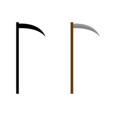 Scythe icon. Simple illustration of scythe vector icon for web