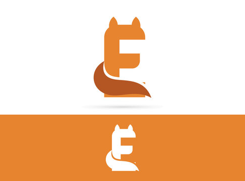 Letter E cat logo design. Vector combination of animals and letter