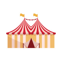 amusement park carnival circus tents flat design