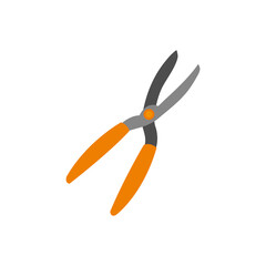 Illustration of isolated garden shears on a white background