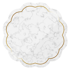 もくもくフレーム　ホワイト＆ゴールド　大理石