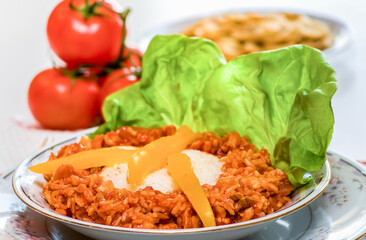 Fish chili in the Cuban cuisine style. 