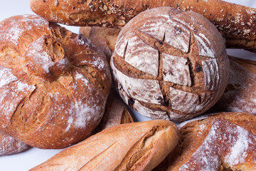 Bodegón de panes artesanos