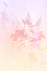 beautiful pastel flowers background suitable for use in graphics about love, marriage, and Valentine's Day.