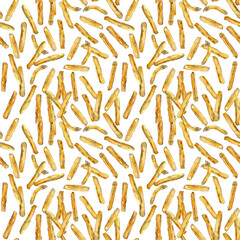 French fries hand drawn seamless pattern design