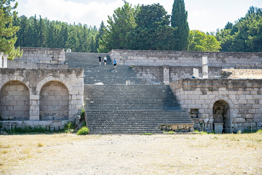 Steintreppe im Asklepieion, Insel Kos, Dodekanes, Griechenland