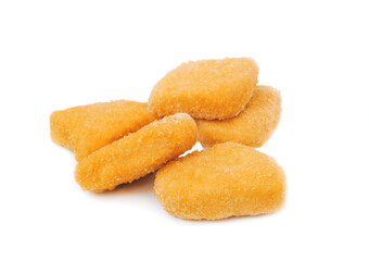 Chicken nuggets isolated on white background