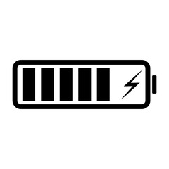 Battery charge icon. Battery charging vector icon. Battery icon isolated on white background.