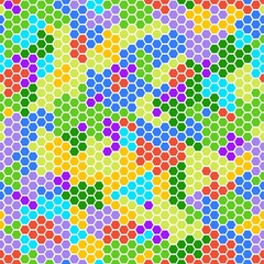 Colorful modern bee honeycomb seamless pattern, art honey texture