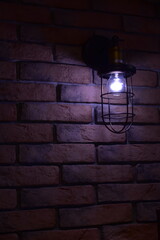 Fototapeta na wymiar old lantern on the wall
