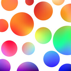 Rainbow colored circles background
