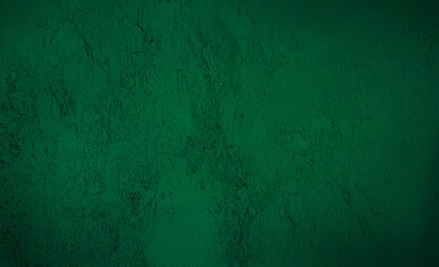 rough dark green concrete or cement surface background with space for text. beautiful abstract grunge decoration green stucco wall background