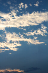 Naklejka na ściany i meble Beautiful clouds on blue sky.