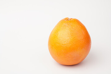 pink orange or grapefruit isolated on white background