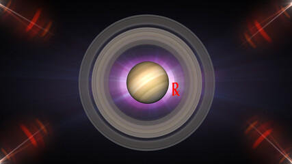 saturn retrograde 3d illustration © SN