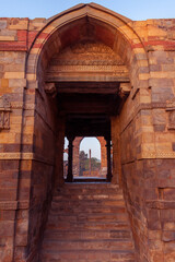 Qutub Minar is a UNESCO World Heritage Site area of New Delhi, India with so much architectures and building