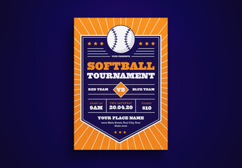 Softball Tournament Flyer Layout