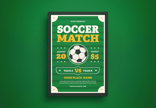Soccer Match Flyer Layout