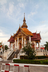Fototapeta na wymiar Wat Chaimongkol Temple Complex in Pattaya