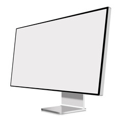 3D illustration Modern LED Computer Monitor in Perspective view