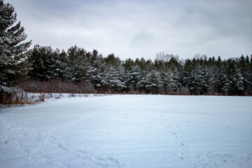 winter surrealism photography, panoramic style 
