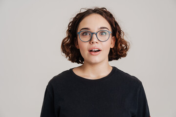 Obraz premium Portrait of a lovely young attractive smiling woman
