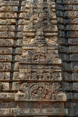 Detail of the Parsurameswara Temple in Bhubaneswar, Odisha, India.