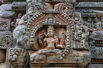 Fototapeta na wymiar Detail of the Markandeshwar Siva Temple in Bhubaneswar, Odisha, India.