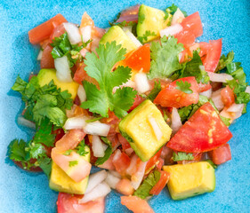Homemade 'pico de gallo' salad from the Mexican cuisine