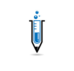 creative vector of Pencil And Lab illustration Template Design 