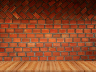 Obraz na płótnie Canvas red brick wall and floor